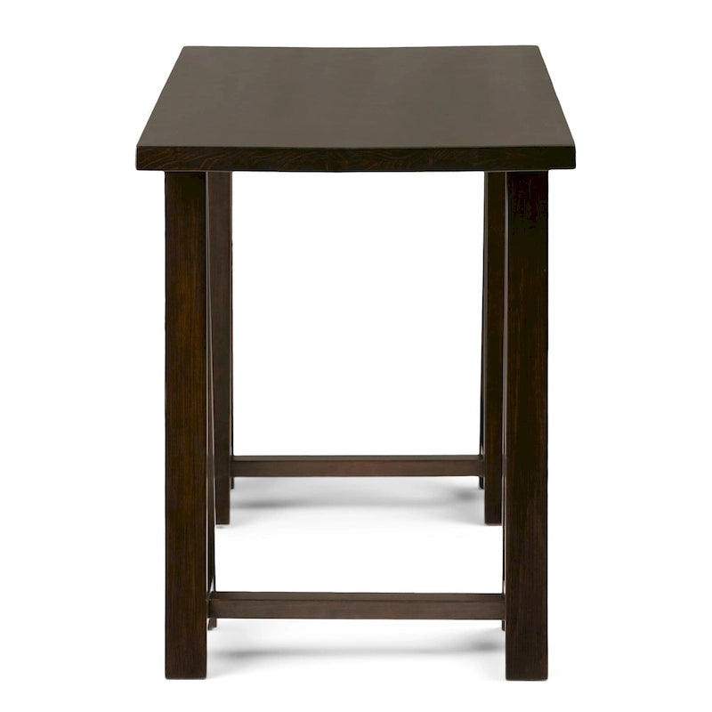 Bureau en bois massif de style industriel, 142 cm de large