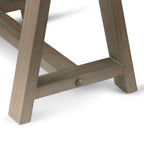 Bureau en bois massif de style industriel, 142 cm de large