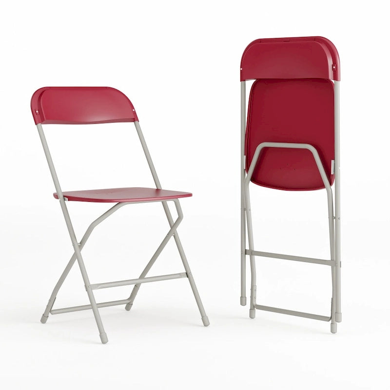 Chaise pliante en plastique de qualité commerciale - Lot de 2 - Capacité de 295 kg