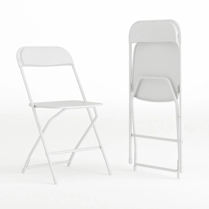Chaise pliante en plastique de qualité commerciale - Lot de 2 - Capacité de 295 kg