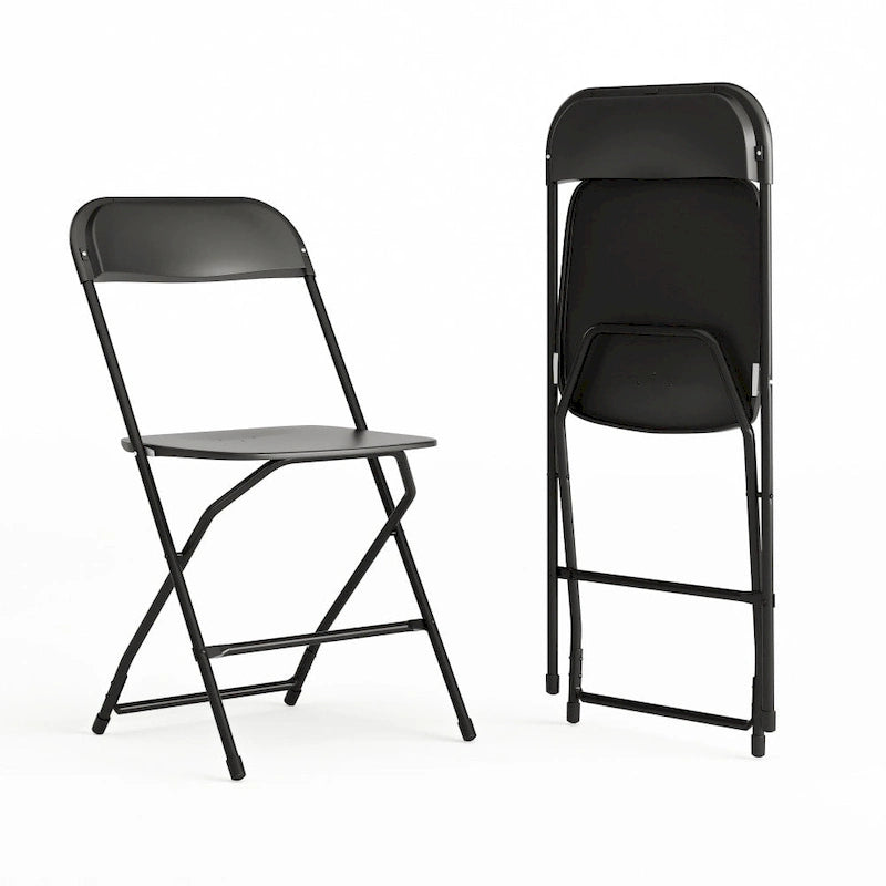 Chaise pliante en plastique de qualité commerciale - Lot de 2 - Capacité de 295 kg