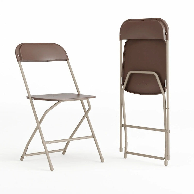 Chaise pliante en plastique de qualité commerciale - Lot de 2 - Capacité de 295 kg