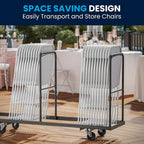 Chaise pliante en plastique de qualité commerciale - Lot de 2 - Capacité de 295 kg