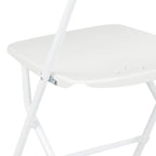 Chaise pliante en plastique de qualité commerciale - Lot de 2 - Capacité de 295 kg
