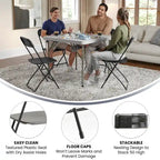 Chaise pliante en plastique de qualité commerciale - Lot de 2 - Capacité de 295 kg