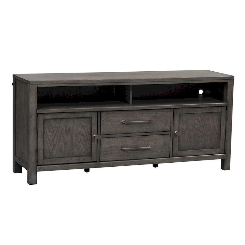Meuble TV de 168 cm de couleur charbon de bois poussiéreux