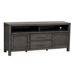 Meuble TV de 168 cm de couleur charbon de bois poussiéreux