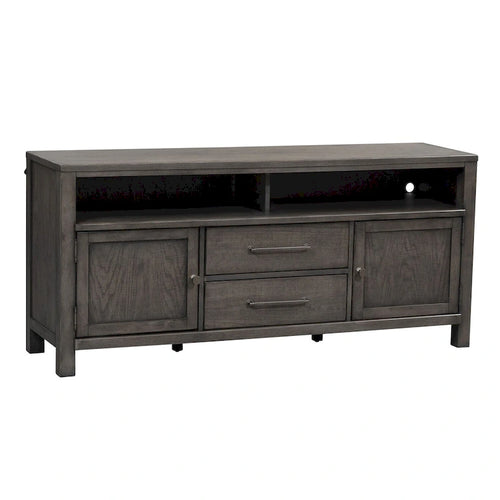Meuble TV de 168 cm de couleur charbon de bois poussiéreux