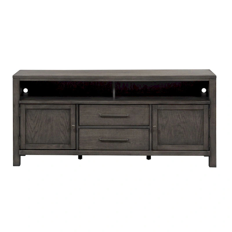 Meuble TV de 168 cm de couleur charbon de bois poussiéreux