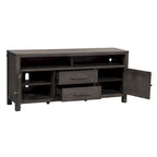Meuble TV de 168 cm de couleur charbon de bois poussiéreux