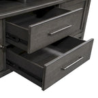 Meuble TV de 168 cm de couleur charbon de bois poussiéreux