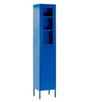 Armoire de rangement en métal bleue à deux portes de 71 pouces