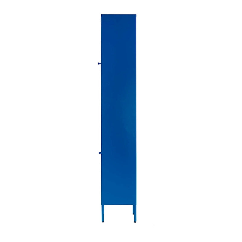 Armoire de rangement en métal bleue à deux portes de 71 pouces