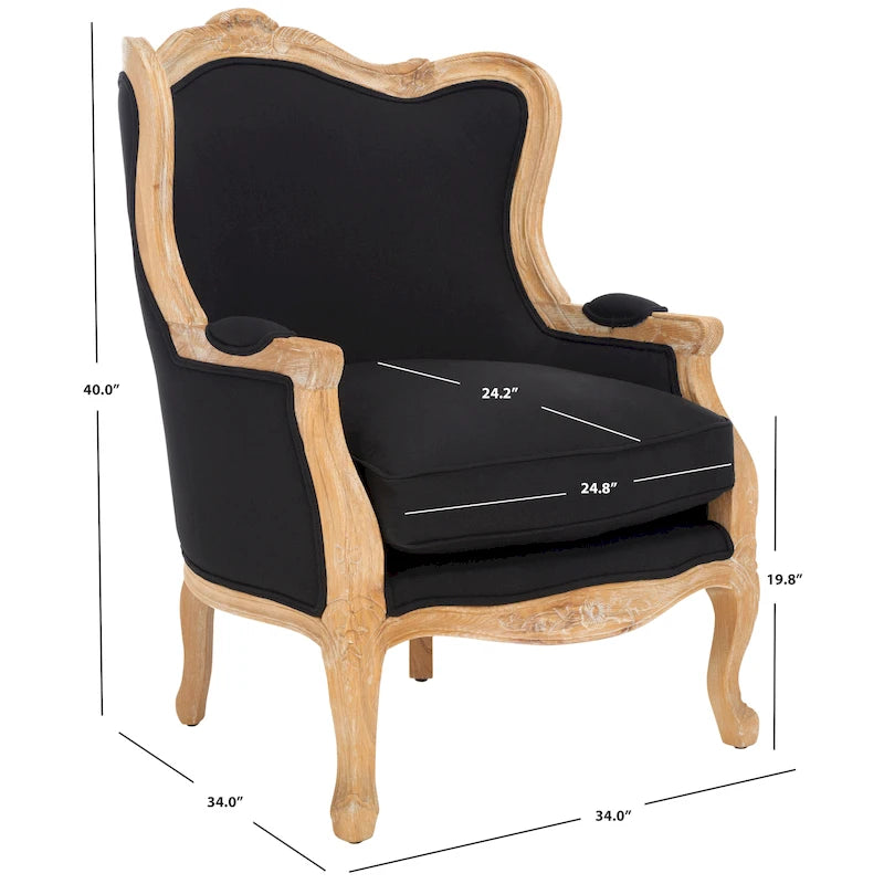 Fauteuil à oreilles traditionnel – 86 cm (L) x 86 cm (P) x 102 cm (H)