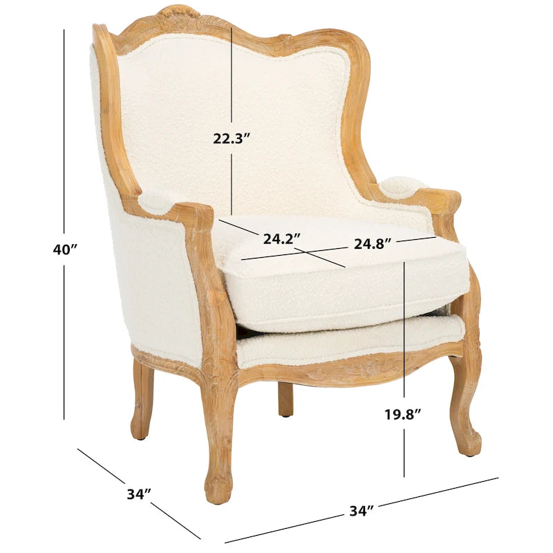 Fauteuil à oreilles traditionnel – 86 cm (L) x 86 cm (P) x 102 cm (H)