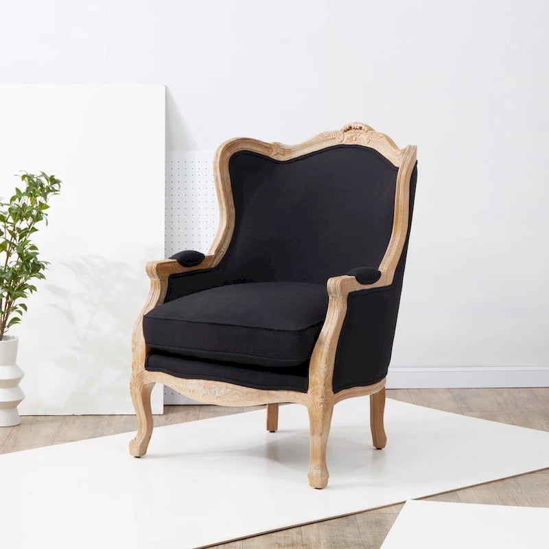 Fauteuil à oreilles traditionnel – 86 cm (L) x 86 cm (P) x 102 cm (H)