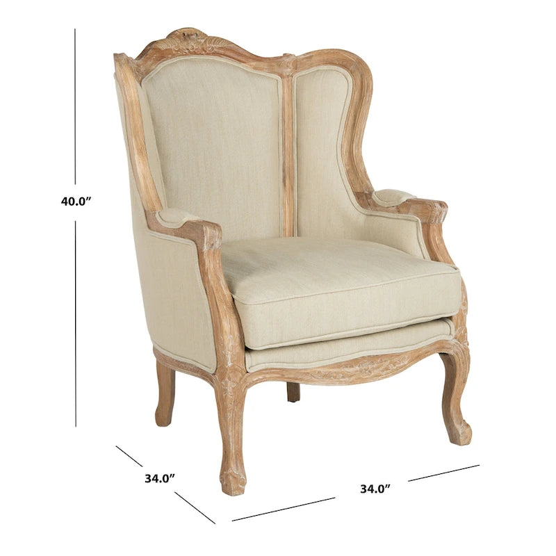 Fauteuil à oreilles traditionnel – 86 cm (L) x 86 cm (P) x 102 cm (H)