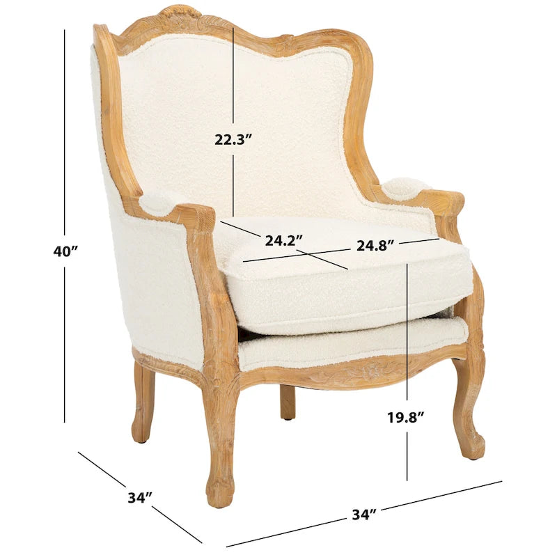 Fauteuil à oreilles traditionnel – 86 cm (L) x 86 cm (P) x 102 cm (H)