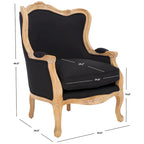 Fauteuil à oreilles traditionnel – 86 cm (L) x 86 cm (P) x 102 cm (H)