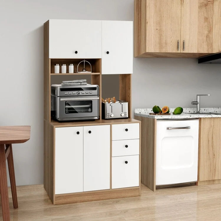 Meuble de cuisine de 180 cm avec 3 armoires et 3 tiroirs