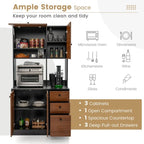 Meuble de cuisine de 180 cm avec 3 armoires et 3 tiroirs