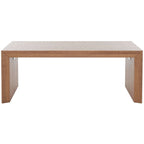 Table basse 43 po L x 24 po P x 17 po H – Placage bois, bord cascade