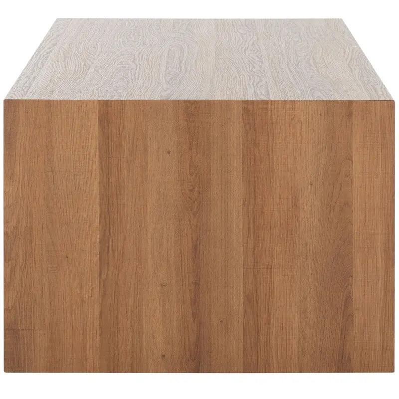 Table basse 43 po L x 24 po P x 17 po H – Placage bois, bord cascade