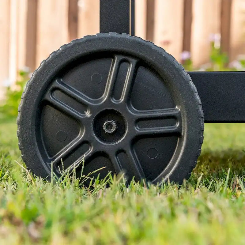 Chariot de préparation de barbecue d'extérieur en acier inoxydable à double étagère