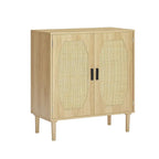 Meuble de rangement avec 2 portes en rotin