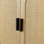 Meuble de rangement avec 2 portes en rotin