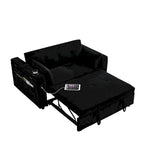 Canapé-lit convertible de 54 po avec rangement, oreiller lombaire et prise de courant USB