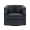 Fauteuil pivotant et inclinable en cuir pleine fleur