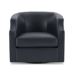 Fauteuil pivotant et inclinable en cuir pleine fleur