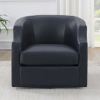 Fauteuil pivotant et inclinable en cuir pleine fleur