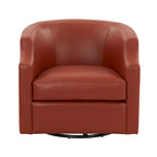 Fauteuil pivotant et inclinable en cuir pleine fleur