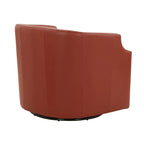 Fauteuil pivotant et inclinable en cuir pleine fleur