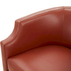 Fauteuil pivotant et inclinable en cuir pleine fleur