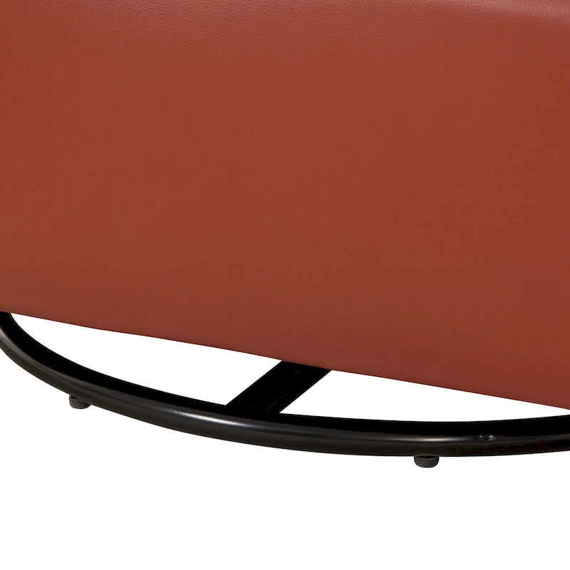 Fauteuil pivotant et inclinable en cuir pleine fleur
