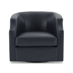 Fauteuil pivotant et inclinable en cuir pleine fleur