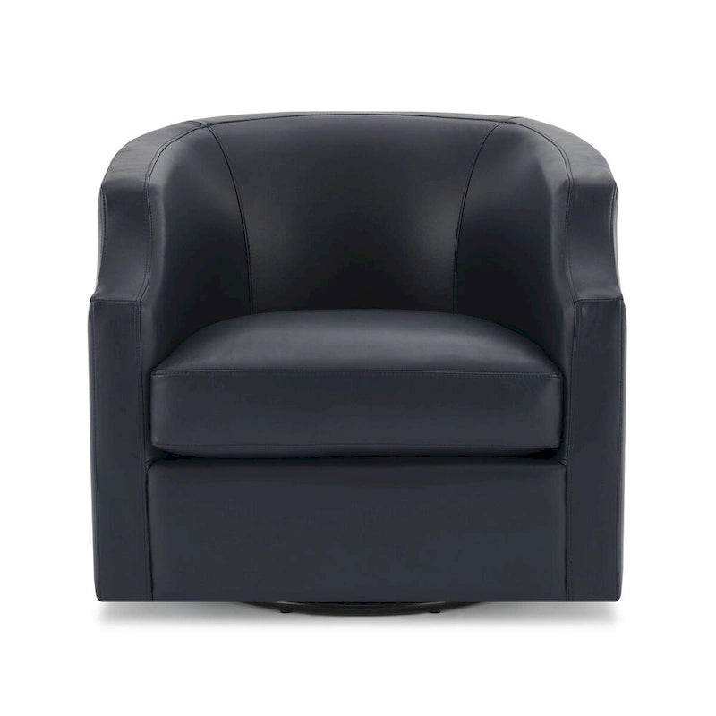 Fauteuil pivotant et inclinable en cuir pleine fleur
