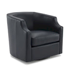 Fauteuil pivotant et inclinable en cuir pleine fleur