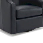 Fauteuil pivotant et inclinable en cuir pleine fleur