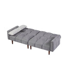 Canapé-Lit Futon Convertible avec Dossier Réglable et 2 Oreillers