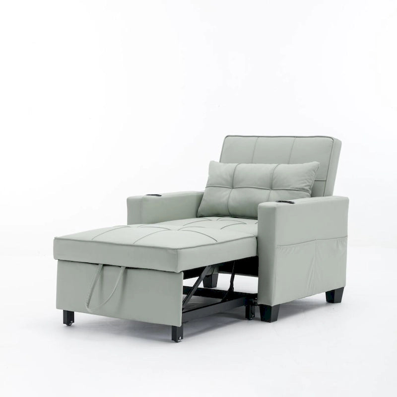 Fauteuil-lit convertible avec ports de chargement USB