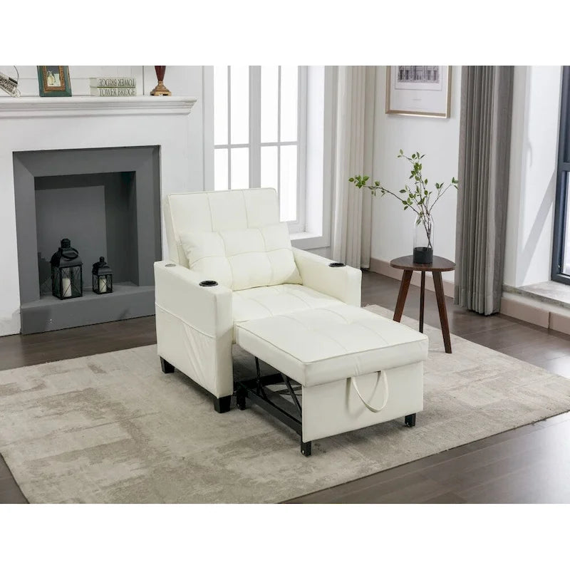 Fauteuil-lit convertible avec ports de chargement USB