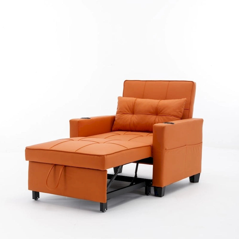 Fauteuil-lit convertible avec ports de chargement USB