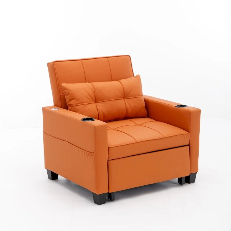 Fauteuil-lit convertible avec ports de chargement USB