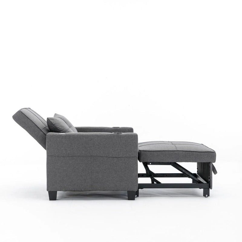 Fauteuil-lit convertible avec ports de chargement USB