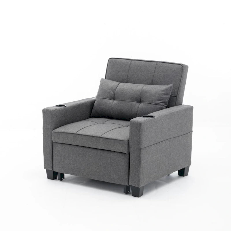 Fauteuil-lit convertible avec ports de chargement USB