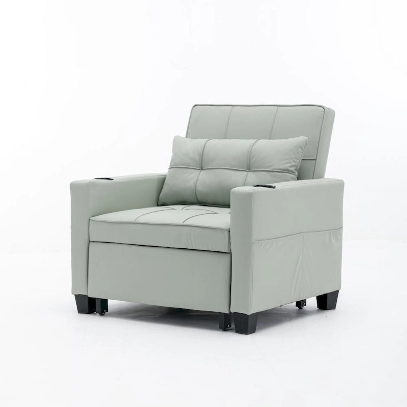 Fauteuil-lit convertible avec ports de chargement USB